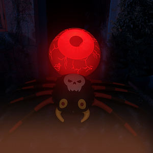 MART Décorations d'Halloween Araignée gonflable Araignée géante rampante éclairée Accessoires d'araignée effrayante pour la décoration d'Halloween - Product Image 6