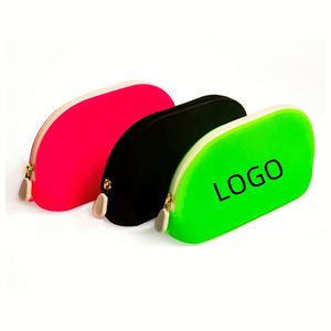 Custom Candy Color Beauty Cosmetic Silicone Bag Cosmetics Zipper Shell-shaped <b>Make</b> <b>up</b> <b>Pouch</b> Bag - Product Image 1