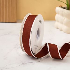 Korean Style 100% Polyester Chenille 2.5cm Plaid Frayed Edge Eco-friendly Ribbon for Flower Gift Wrapping DIY Handmade <b>Bow</b> - Product Image 6