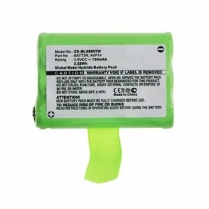 Batería Ni-Mh CS-MLX600TW de 3.6V y 700mAh para Walkie Talkie BATT3R Midland Recargable - Product Image 1
