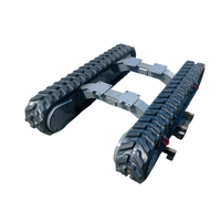 Sasis Crawler Karet Kapasitas Beban Multi-Fungsi 3T untuk Rig Pengeboran Mini, Mini Loader, Kustomisasi Mini Excavadora