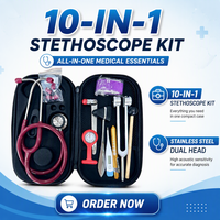 Kits de Stéthoscopes Manuels à Double Tête en Gros II III IV pour Cardiologie, Estetoscopio pour Médecins et Infirmières, Étuis à Stéthoscopes