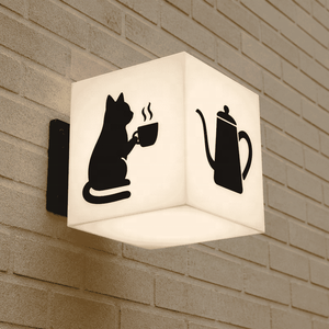 Letrero Colgante LED Acrílico Verde Menta con Diseño de Cubo Hueco, Fresco, Auténtico y Local para Mercado o Tienda de Comestibles - Product Image 2