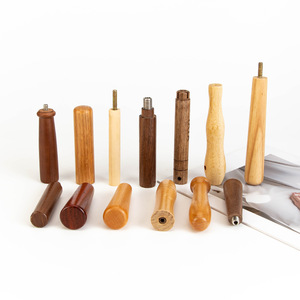 Solid Wood Handles Cylindrical Walnut Furniture Handle And Knob Durable <b>Rustic</b> Design - Product Image 1