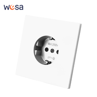 WESA Enchufe de Pared 16A con 1 Tomacorriente, Diseño Moderno de Lujo, Regleta Eléctrica Europea