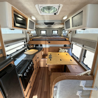 Coque de camping-car pop-up à base rigide, cuisine complète, module de camping tout-terrain pour camps en terres arides, séjours prolongés en milieu sauvage