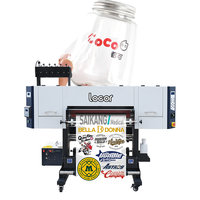 Impresora UV DTF Locor de 60 cm Tamaño A2 Rollo a Rollo para Impresión de Calcomanías en Película de Transferencia en Frío, Plotter con Laminadora y Cabezales XP600 3200