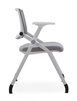 Chaise de réunion scolaire moderne en maille, extensible, pliable, avec accoudoirs réglables, pivotante, pour bureau, conférence, formation et écriture