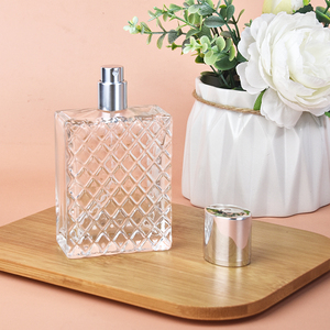 Botella de Perfume Rectangular Moderna de Lujo, 100 ml, Vidrio, Tapa Plateada, Fácil de Abrir, Sellado Hermético, Botella Vacía para Envasado de Perfume <span class=keywords><strong>TAIBO</strong></span> - Product Image 4