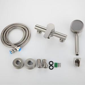 Rond poli mural salle <span class=keywords><strong>de</strong></span> bain <span class=keywords><strong>baignoire</strong></span> douche robinets Simple pressurisé haut jet douche ensemble - Product Image 6
