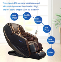C54 SL Track AI 4D Chaise de massage électrique à commande vocale 2024 Portable Zero Gravity Home Zero Body 2024 Pliable New Home Zero