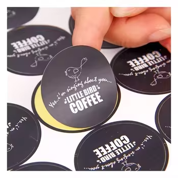 Custom Waterproof Self Adhesive Gold Foil Stamping Logo Sticker for Candle & Craft Transparent Label