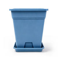 Pot de fleurs carré en plastique avec trou de drainage, kit de propagation de jardin durable, respirant, grand diamètre, 3,23 L, pack Clématites