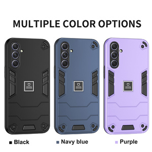 Pour <span class=keywords><strong>Samsung</strong></span> Galaxy A06/A16/M35/A35/A55/A25/M55/F14 TPU + PC Housse de protection antichoc 2 en 1 Armor Design Mobile Phone Case - Product Image 4