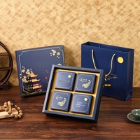 Boîte de gâteaux de lune pour la fête de la mi-automne 2023, style chinois ancien créatif, ensemble d'éléments de culture traditionnelle pour offrir des cadeaux alimentaires