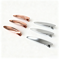 Bec de canard ovale en forme creuse bricolage épingle à cheveux en métal anti-dérapant Salon épingle à cheveux filles fête-produits de soins capillaires durables en alliage Carton