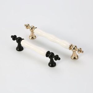 Wardrobe Door Cabinet Drawer Home Door Handle Handle Flower <strong>Ceramic</strong> Furniture Golden Handle Single Hole <strong>Knob</strong> - Product Image 5