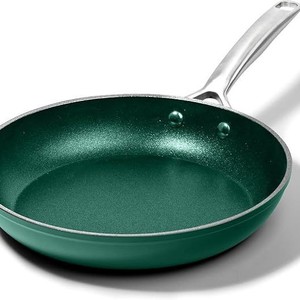 Oem màu xanh lá cây không dính <span class=keywords><strong>Pan</strong></span> cho trứng & gà, pfoa-miễn phí nhôm <span class=keywords><strong>Frying</strong></span> <span class=keywords><strong>Pan</strong></span> với kính nắp & thép không gỉ xử lý (18/22/26/30cm) - Product Image 1