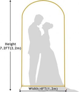 Gold Arch <b>Backdrop</b> Metal <b>Stand</b> Frame Set , Firm Frame Make <b>Backdrop</b> Frame Be Widely Used on Various Occasions for Many Times - Product Image 6