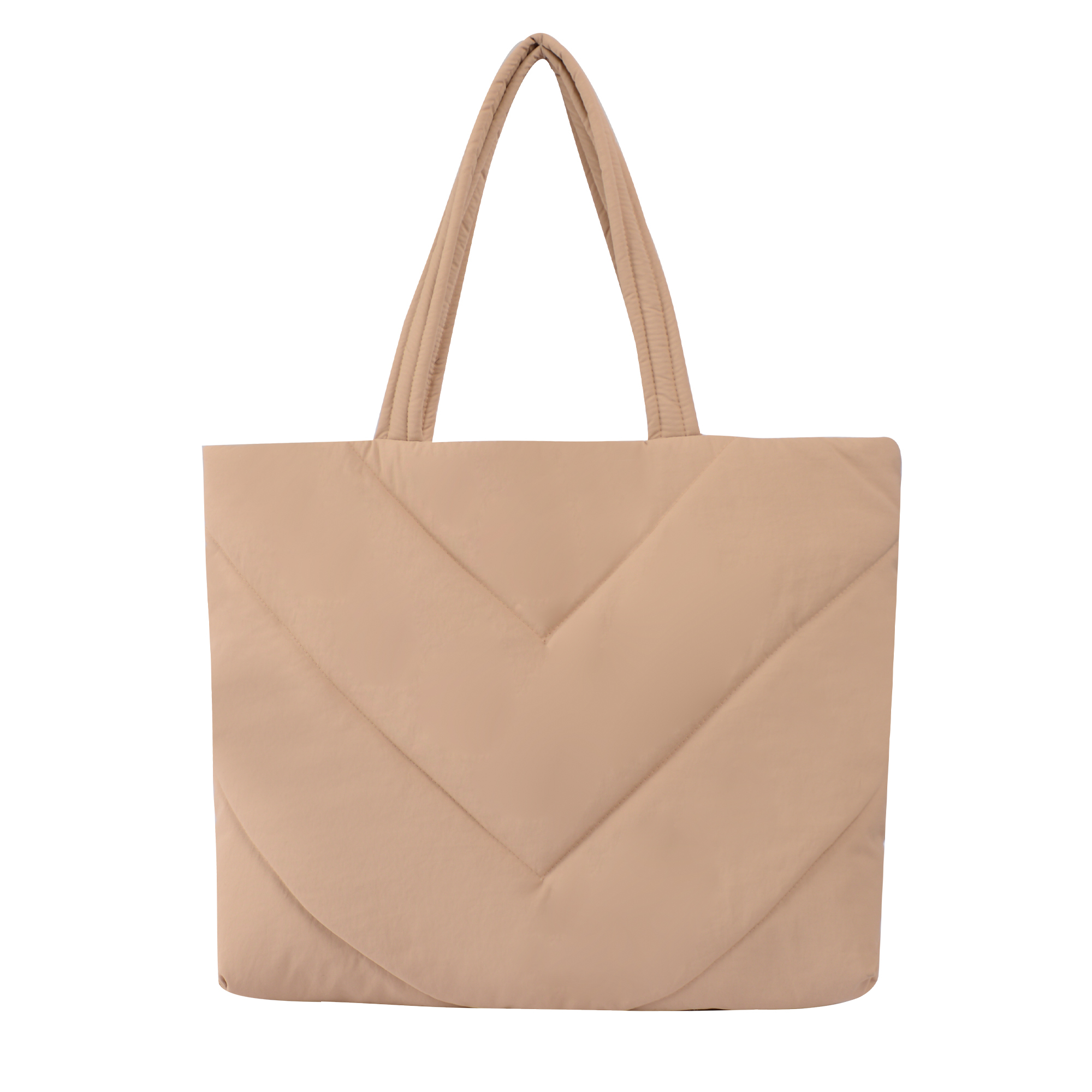 Puffy Handbag with Compartments Quilted Puffer Shoulder Bag