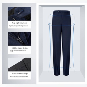 <span class=keywords><strong>Pantalon</strong></span> de tailleur décontracté en <span class=keywords><strong>laine</strong></span> 70% pour hommes <span class=keywords><strong>Pantalon</strong></span> de tailleur <span class=keywords><strong>Pantalon</strong></span> droit pour hommes - Product Image 4
