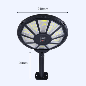 Luces Solares de Pared con Control Remoto Súper Brillantes de 500 W, Reflectores LED Solares Circulares Impermeables de 4000 mAh - Product Image 2