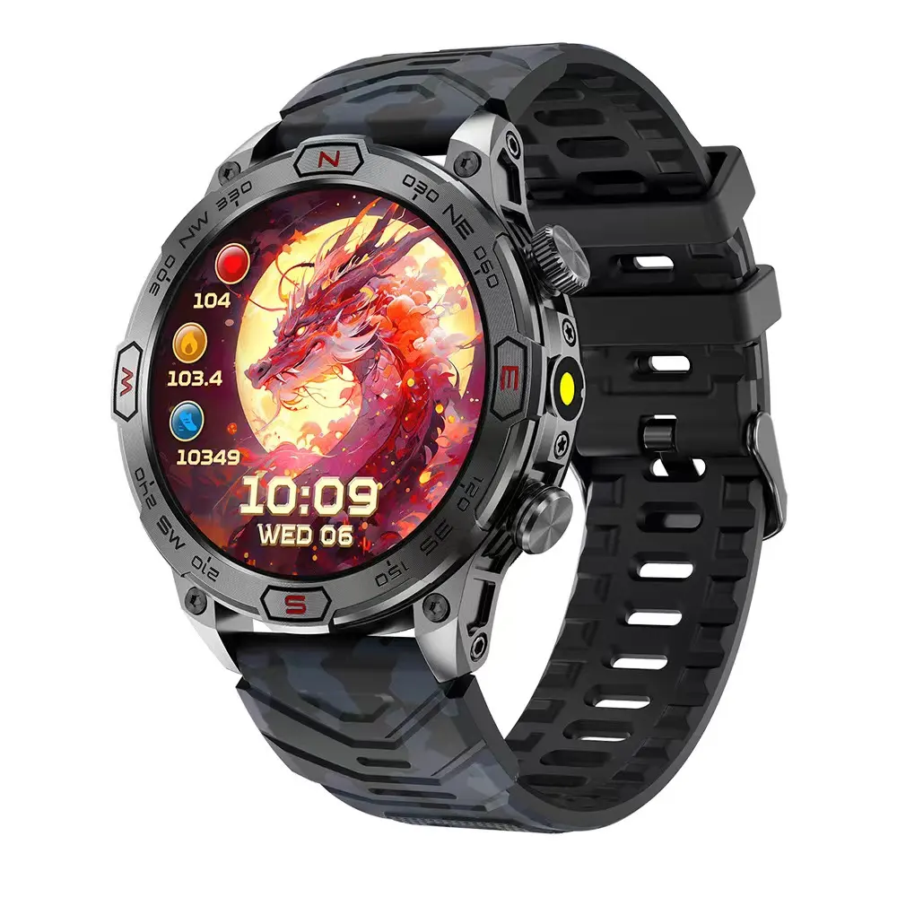 Mode Android Sport Gezondheid Slimme Polshorloge Kc86 Bt Roepkompas Man Relojes Intelentes Relogio Smartwatch 2024