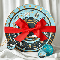 Heißer Verkauf Weihnachts geschenk box Verpackung Schokoladen plätzchen Geschenk box Überraschung Advents kalender Runde Schubladen box mit benutzer definiertem Logo