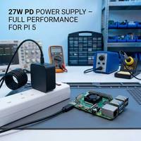 Cargador Rápido Raspberry Pi 5 de 27W Tipo-C PD3.0 para Raspberry Pi 5