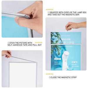 Peinture Double Menu Box Out <span class=keywords><strong>Noir</strong></span> Réel Led Impression Intérieur Affiches Lampe Estate Caméra <span class=keywords><strong>Visage</strong></span> Verre Publicité Boîtes À Lumière - Product Image 2