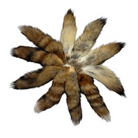Vente en gros de grandes queues de renard en fourrure naturelle, 40 cm, moelleuses, teintes, pour cosplay, jouets, porte-clés