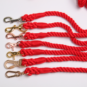 Commercio all'ingrosso di alta qualità fatto a mano in cotone solido colorato corda per cani guinzaglio personalizzato mani libere di più colori guinzaglio cane guinzaglio corda per cane - Product Image 6