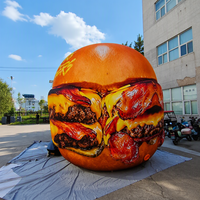Modèle de hamburger gonflable géant personnalisé, résistant aux intempéries, accessoire durable pour les fêtes en plein air et les expositions dans les centres commerciaux