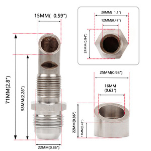 Adaptador de Vacío E-Vac de Acero Inoxidable AN10 M18X1.5 para Ajuste y Mejora de Motor - Product Image 1
