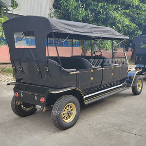 Tufted Leather Antique Sightseeing Buggy Waterproof Soft Roof For Wedding Venue <b>Bride</b> Party Short Distance Transfer - Product Image 5