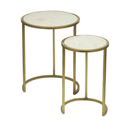 Meubles de salon grande vente Meubles design fabriqués à la main Table d'appoint support fini argent Table d'appoint pour coin