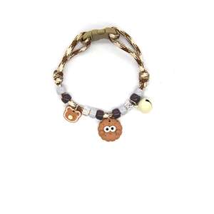 Collar para perro y gato, banda para el cuello, campana, estampado de pata bonita, campana sencilla, Collar ajustable colorido - Product Image 1