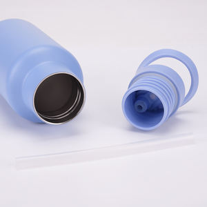 Bouteille d'eau de sport en acier inoxydable à double paroi isolée sous vide, étanche, 350 ml, avec paille pour <span class=keywords><strong>la</strong></span> salle de sport, le <span class=keywords><strong>camping</strong></span>, <span class=keywords><strong>la</strong></span> randonnée - Product Image 4