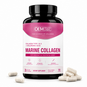 <span class=keywords><strong>Collagene</strong></span> Marino con <span class=keywords><strong>Collagene</strong></span> Tipo 1 <span class=keywords><strong>e</strong></span> 3 <span class=keywords><strong>e</strong></span> <span class=keywords><strong>Acido</strong></span> <span class=keywords><strong>Ialuronico</strong></span>, Integratore per la Salute della Pelle in Capsule con <span class=keywords><strong>Collagene</strong></span> Idrolizzato - Product Image 1
