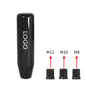 カスタムハンドルスティックハンドリアルカーボンファイバー13cmJDMシフトノブユニバーサルレーシング用ロングカーギアシフトノブ - Product Image 6