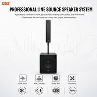 Subwoofer actif DSZ 1300W de 15 pouces, haut-parleur colonne en contreplaqué de bouleau 3x6 pouces pour auditoriums, hôtels, théâtres et salles de concert