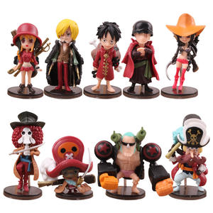 Usine 67e génération 9 pièces/ensemble pièce <span class=keywords><strong>OP</strong></span> <span class=keywords><strong>Luffy</strong></span> 3.5 ~ 7cm Q Version rouge théâtre Version modèle PVC figurines d'anime - Product Image 1
