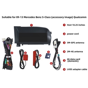 Autoradio Android Qualcomm pour <span class=keywords><strong>Mercedes</strong></span> Benz Classe S W221 2006-2013 <span class=keywords><strong>S250</strong></span> S280 S320 S350 S400 S500 S600 S63 SG5 AMG - Product Image 4