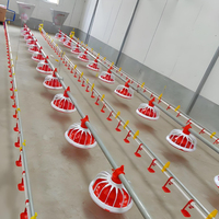 Línea de Agua Automática para Cría de Aves de Corral de Alta Calidad, Nueva, de Plástico y Acero Inoxidable, Marca NORTH&HUSBANDRY, Modelo 1 de 50 Pulgadas