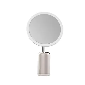 ユニークなテーブルスタンド家庭用スマートLED化粧鏡2つのLEDライト付き