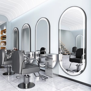 Miroir de salon de coiffure avec éclairage LED, style européen simple, mural, pour la coupe de cheveux - Product Image 4