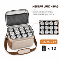 Sac à lunch personnalisé avec logo, durable, en polyester 600D, imperméable, tendance, écologique, sac isotherme portable pour le bureau, le déjeuner, le pique-nique