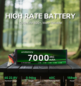 Batería CEbattery 3S, Paquete de Baterías de 11.1V 22.2v 7000mAh 8000mah 6S 8S 12S 30C 50C 60C para Avión RC, Helicóptero, Quadrotor, Aeronave 8000ma - Product Image 5