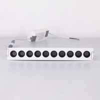OKELI SKD Encastré Rectangulaire Réglable Downlight 6w 10w 20w Aluminium Led Linéaire Grille Lumière