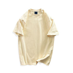 เสื้อยืดผ้าฝ้ายโอเวอร์ไซส์สำหรับผู้ชายเสื้อโอเวอร์ไซส์เปิดไหล่ว่างทำจากผ้าฝ้าย100% ตามสั่ง - Product Image 3